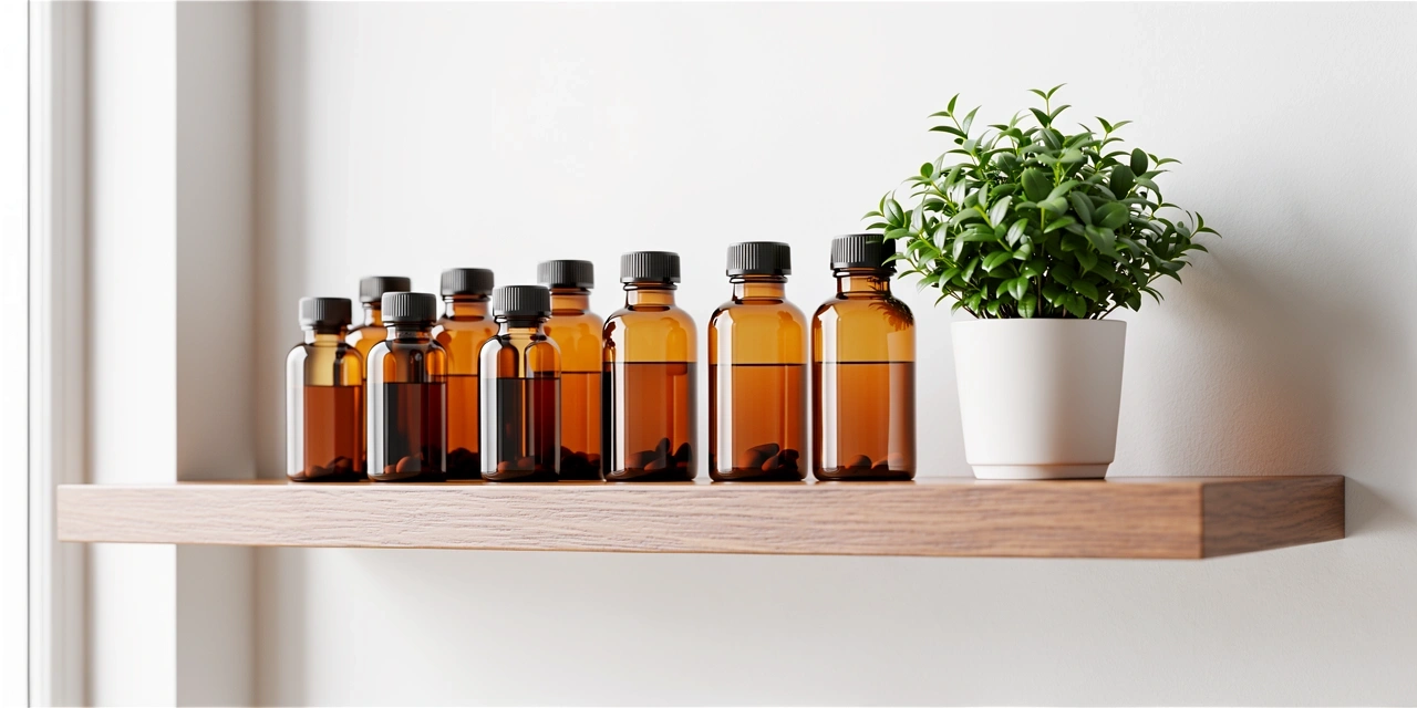 Men's nutritional supplements on a shelf